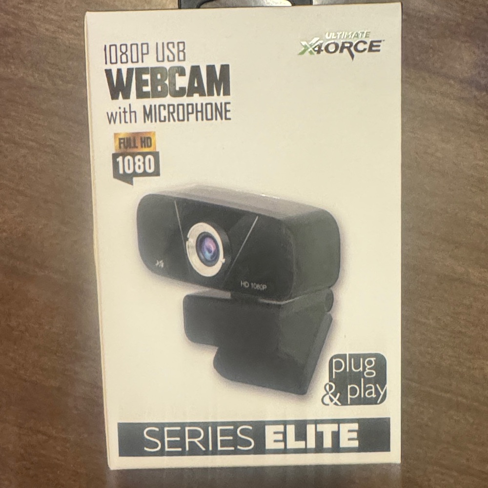 1080P USB Webcam with Microphone - Black